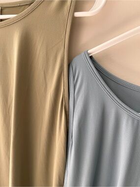Senita Athletics Knotty Tank Sage & Steel Blue Athletic Tank Tops
